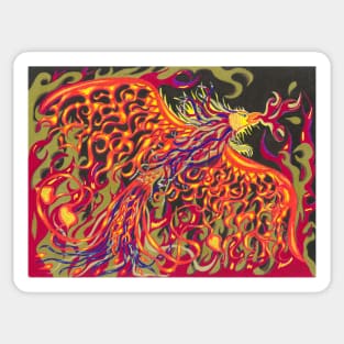 Phoenix on Fire Sticker